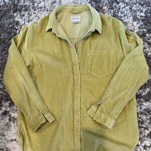 American Eagle Outfitters Light Green Corduroy Shirt